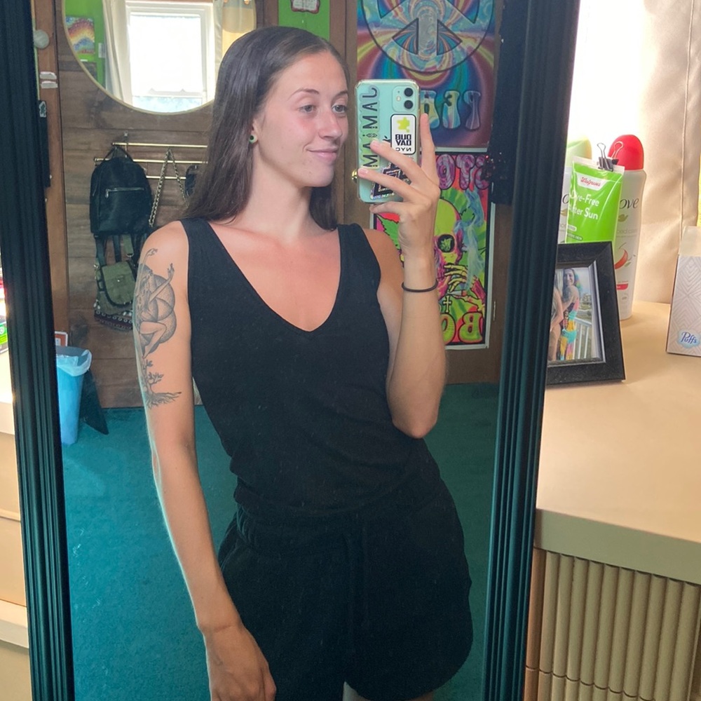 NWOT Shein Black V Neck Tank